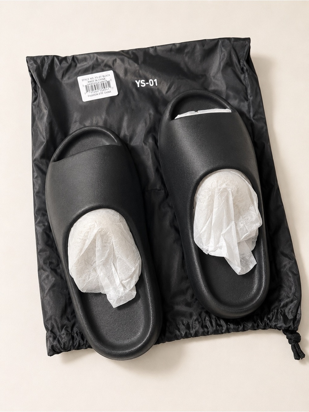 Yeezy YS-01 Adidas Men's Black Slide Sandals